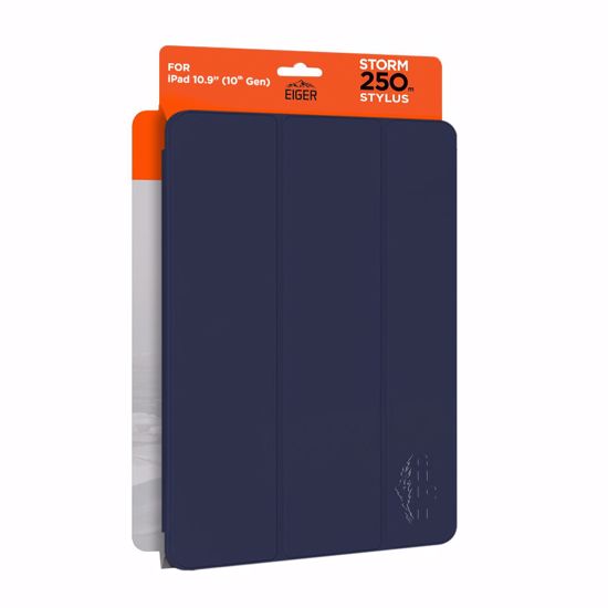 Picture of Eiger Eiger Storm 250m Stylus for Apple iPad 11 (11th Gen)/ 10.9 (10th Gen) in Navy Blue in Retail Sleeve