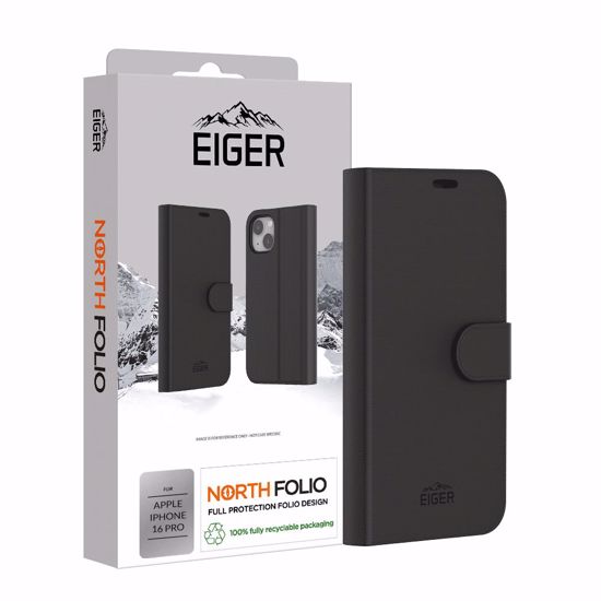 Picture of Eiger Eiger North Folio Case for Apple iPhone 16 Pro in Black