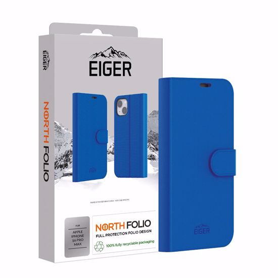 Picture of Eiger Eiger North Folio Case for Apple iPhone 16 Pro Max in Blue